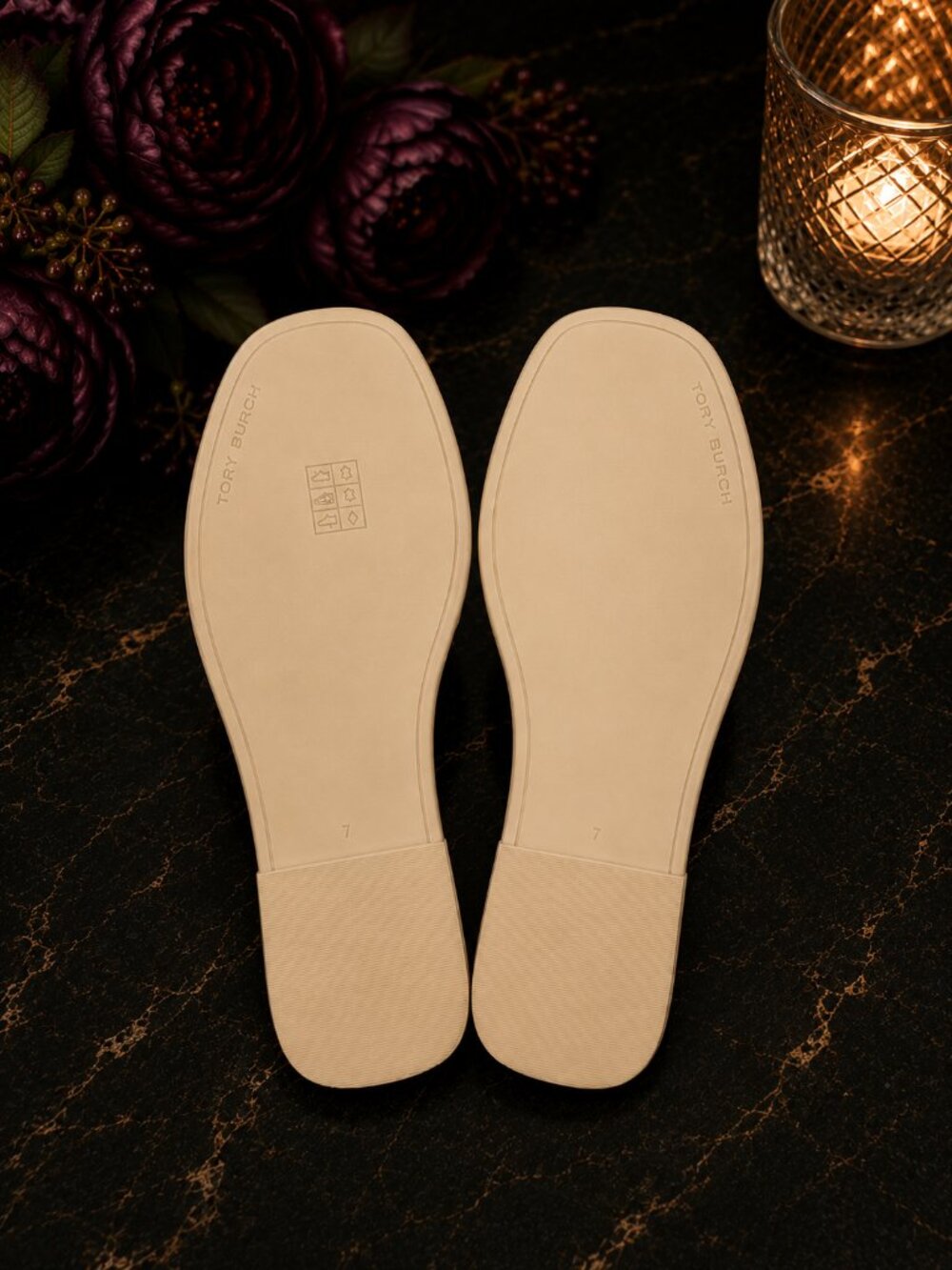 NEW Tory Burch Double T Sport Slide Sandals Dulce De Leche Gold Cream - Picture 4 of 4